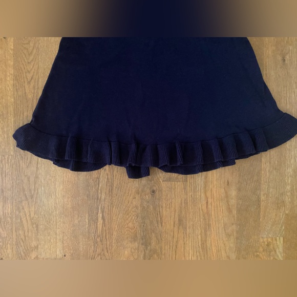 Isaac Mizrahi Navy Blue Ruffle Sleeve/Hem Lightweight Sweater, Size XXS - Picture 2 of 7